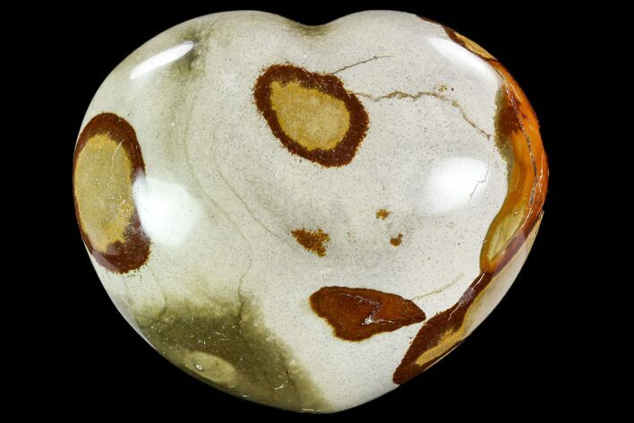 Wide, Polychrome Jasper Heart - Madagascar #108326